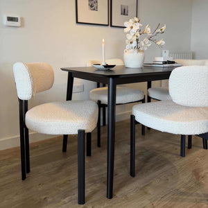 Maya Black Bouclé Dining Chair