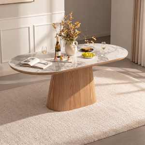 Ivy Oak Ceramic Dining Table