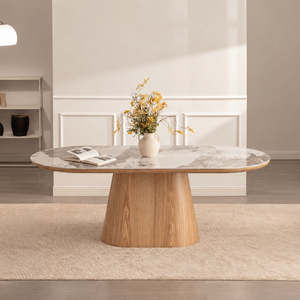 Ivy Oak Ceramic Dining Table