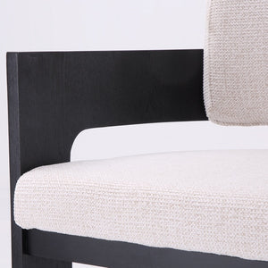 Harper Cream & Black Wood Barstool