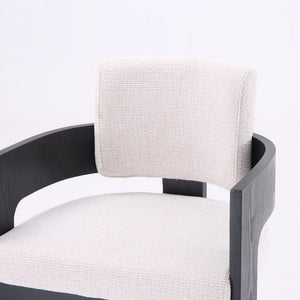 Harper Cream & Black Wood Barstool