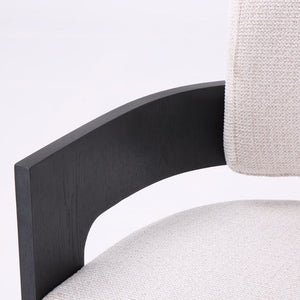 Harper Cream & Black Wood Barstool