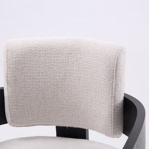 Harper Cream & Black Wood Barstool
