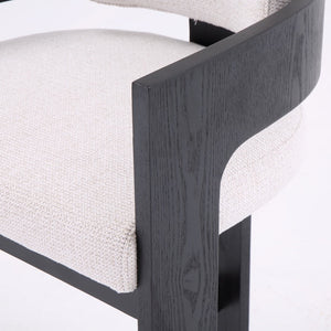 Harper Cream & Black Wood Barstool