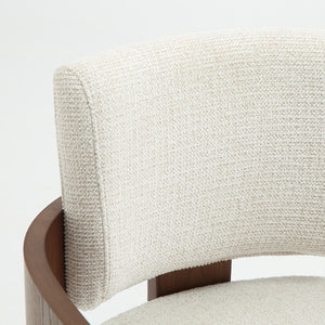 Harper Cream & Walnut Wood Barstool
