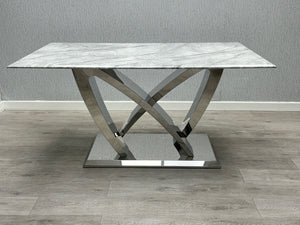 Carolina Grey Marble Dining Table