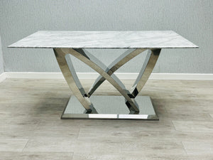 Carolina Grey Marble Dining Table