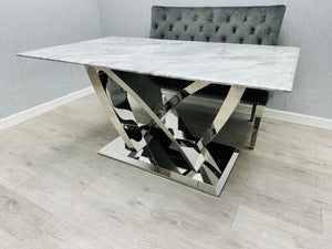 Carolina Grey Marble Dining Table