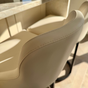 Faith Cream Leather Barstool