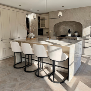 Faith Cream Leather Barstool