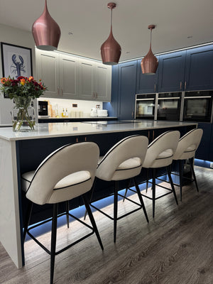 Mason Cream Velvet Barstool