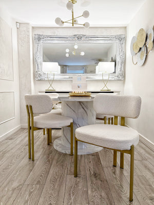 Maya Gold Bouclé Dining Chair