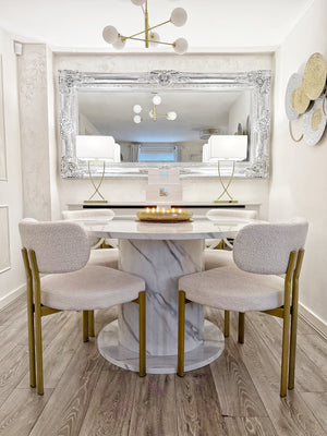 Maya Gold Bouclé Dining Chair