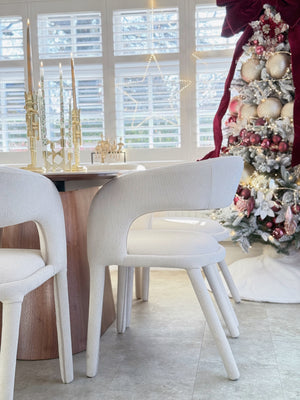 Eton Brown Dining Table & Cole Fabric Dining Chair Set