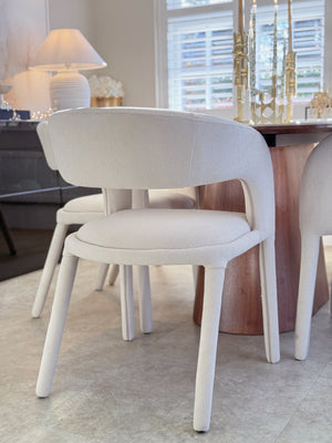 Eton Brown Dining Table & Cole Fabric Dining Chair Set