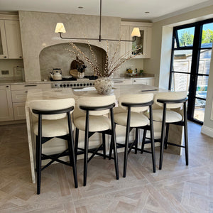 Arne Black Wood Barstool