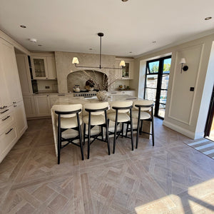 Arne Black Wood Barstool