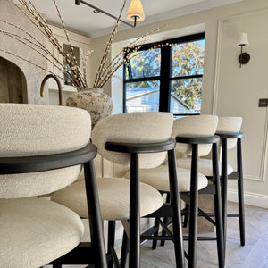 Arne Black Wood Barstool