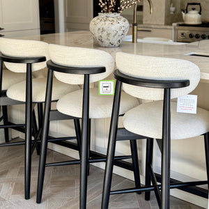 Arne Black Wood Barstool