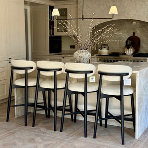 Arne Black Wood Barstool