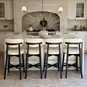 Arne Black Wood Barstool