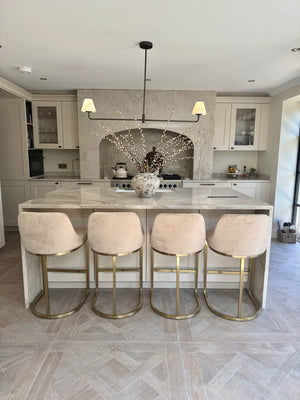 Faith Cream & Gold Barstool