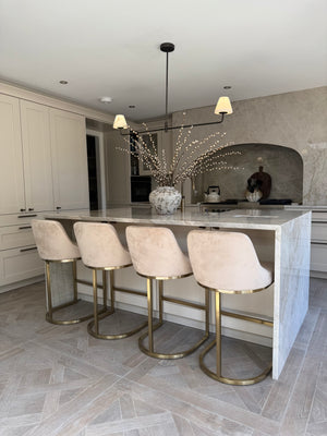 Faith Cream & Gold Barstool