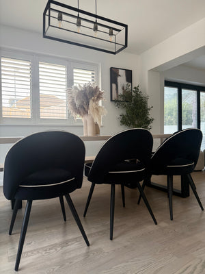 Mason Black Velvet Dining Chair