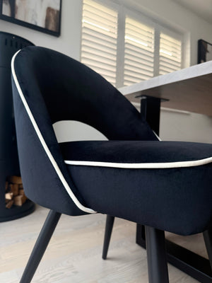 Mason Black Velvet Dining Chair