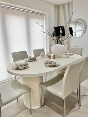 Cloud White Micro Cement Table