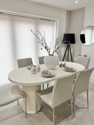 Cloud White Micro Cement Table