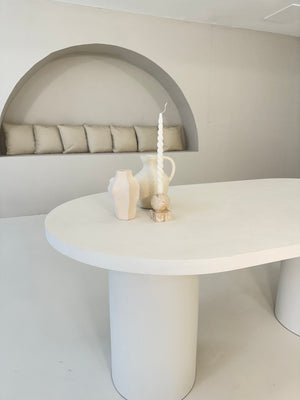Cloud White Micro Cement Table