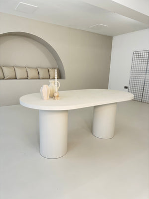 Cloud White Micro Cement Table