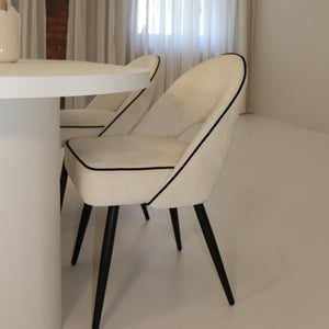 Cloud White Micro Cement Table & Mason Dining Chair