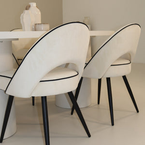 Cloud White Micro Cement Table & Mason Dining Chair