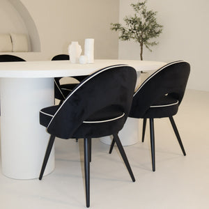 Cloud White Micro Cement Table & Mason Dining Chair