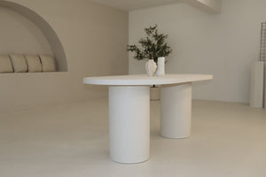 Cloud White Micro Cement Table