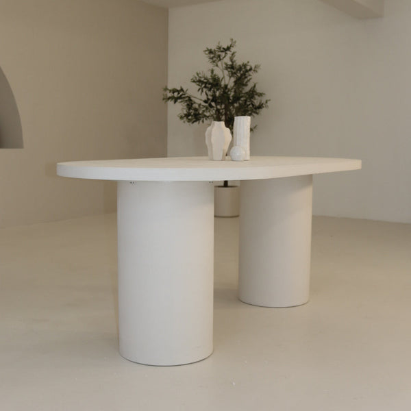 Cloud White Micro Cement Table