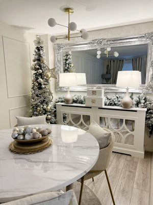 Olivia Marble Effect Round Dining Table