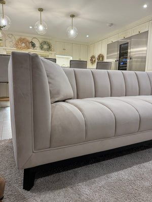 Lina Ivory Velvet Sofa