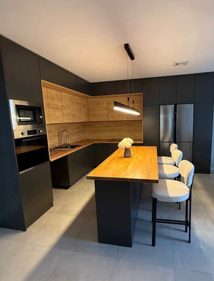 Maya Black Bouclé Barstool