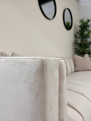 Lina Ivory Velvet Sofa