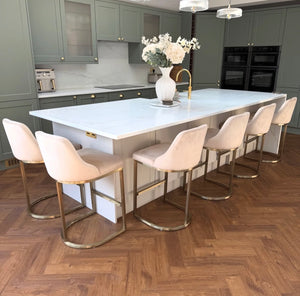 Faith Cream & Gold Barstool
