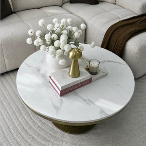Luca White & Gold Marble Coffee Table