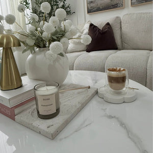 Luca White & Gold Marble Coffee Table