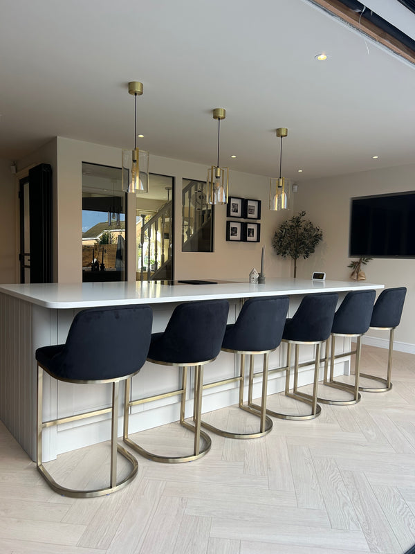 Faith Black & Gold Barstool