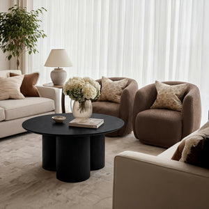 Lane Black Round Coffee Table