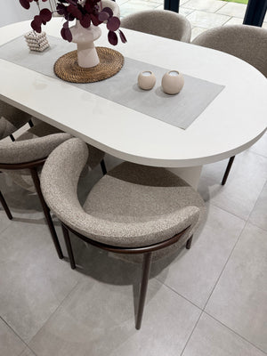 Cloud Micro Cement Dining Table and Soho Dining Chair Set