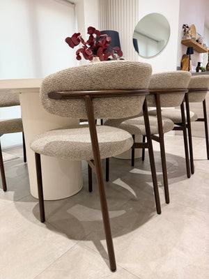 Cloud Micro Cement Dining Table and Soho Dining Chair Set