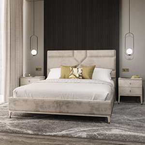 Loretta 2 Drawer Bedside Table Stone